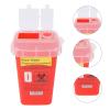 Sharps Bin, Plastic Clinical Waste Disposal Razors Blades Disposal Case Large Capacity Trash Storage Box Portable Sharps Container ffor Needle Disposal - Red view 4