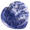 Nupuyai Blue Dot Stone Heart Thumb Worry Stone, Healing Crystal Pocket Palm Stone for Anxiety Stress Relief Reiki Therapy view 1