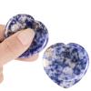 Nupuyai Blue Dot Stone Heart Thumb Worry Stone, Healing Crystal Pocket Palm Stone for Anxiety Stress Relief Reiki Therapy view 2