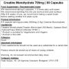 Creatine Monohydrate 700mg Capsules - Preworkout (90 Capsules) view 2
