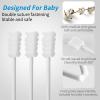 Mokoala Baby Tongue Cleaner, Infant Oral Cleaner, 60pcs Disposable, Soft Cotton Gauze, 360 Cleaning, Flexible Handle, White view 2
