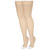 NuVein Medical Compression Stockings, 20-30 mmHg Support, Women & Men Thigh Length Hose, Open Toe, Light Beige, Small view 1