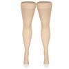 NuVein Medical Compression Stockings, 20-30 mmHg Support, Women & Men Thigh Length Hose, Open Toe, Light Beige, Small view 3