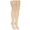 NuVein 20-30 mmHg Compression Stockings for Men and Women, Thigh High Length, Dot-Top, Closed Toe, Light Beige, Medium view 3