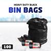 1ABOVE - Heavy Duty Black Bin Bags Plastic Leak Resistant Bin Liners Ideal for Kitchen, Home, Office, DIY & Garden, Made from 100% Recycled Material 55L (100) view 2