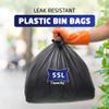 1ABOVE - Heavy Duty Black Bin Bags Plastic Leak Resistant Bin Liners Ideal for Kitchen, Home, Office, DIY & Garden, Made from 100% Recycled Material 55L (100) view 3