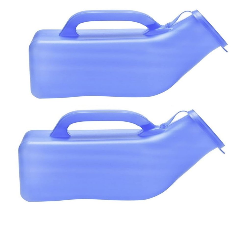 Wee Bottle for Men Women 2000ml/64fl oz Urinal Home and Travel Usage Leak Proof -Spill Proof -Heavy Duty Material 2 Pack NOONDL Health