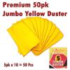 40pk Premium Jumbo Yellow Duster Heavy Duty Cloth Kitchen Cleaning cloth Yellow Towel Strong 100% Woven Cotton Lint Free Duster Cloth for Window Polishing, Dusting 50x45cm view 4