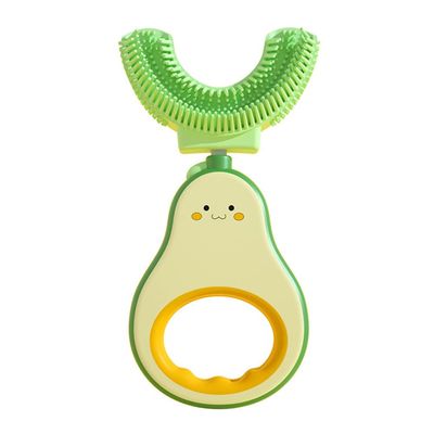 Uposao Kids U Shaped Toothbrush, 360 Oral Teeth Care Kids Toothbrushes Silicone Bristles Massage Gums Cleaning Whole Mouth Toothbrush Manual Toothbrush Oral Cleaning for Childrens 1-12 Years