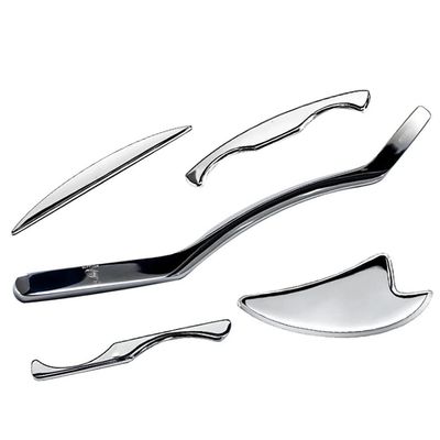 5 Pcs Iastm Gua Sha Set, Medical Grade Stainless Steel Iastm Instruments for Soft Tissue Mobilization and Reduce Muscle Pain, Professional Massage Tool