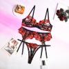 UIVHLW Chemises & Negligees Transparent Lace Floral Embroidered Women's Underwear with Steel Ring view 3