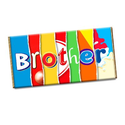 Brother Novelty Chocolate Bar Wrapper Label for Valentines, Birthday, Xmas, Gift Present #642 (Without Chocolate Bar) (Without Chocolate Bar)