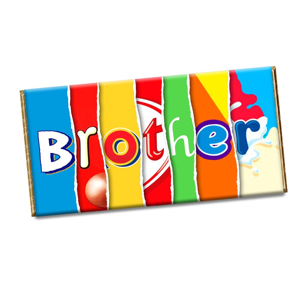 Brother Novelty Chocolate Bar Wrapper Label for Valentines, Birthday, Xmas, Gift Present #642 (Without Chocolate Bar) (Without Chocolate Bar)