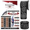 2 Pack Kinesiology Tape Pre Cut with Dispenser  Dreamcatcher Vertical Sports Muscle Tape - Synthetic Black 5m - 20 Strips - Physiotherapy Tape for Face, Back, Elbow, Knee & Ankle view 1