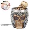 Men's Shaving Set, Hair Shaving Brush Stainless Steel Shaving Bowl Men's Beard Shaving Set Skeleton Head Beard Brush Kit for Home for Salon view 4