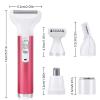 ACWOO Lady Shaver, 5 in 1 Portable Electric Shaver for Women, Rechargeable Wet & Dry Hair Removal for Face, Legs, Underarm, Nose, Eyebrow view 2