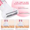 ACWOO Lady Shaver, 5 in 1 Portable Electric Shaver for Women, Rechargeable Wet & Dry Hair Removal for Face, Legs, Underarm, Nose, Eyebrow view 3