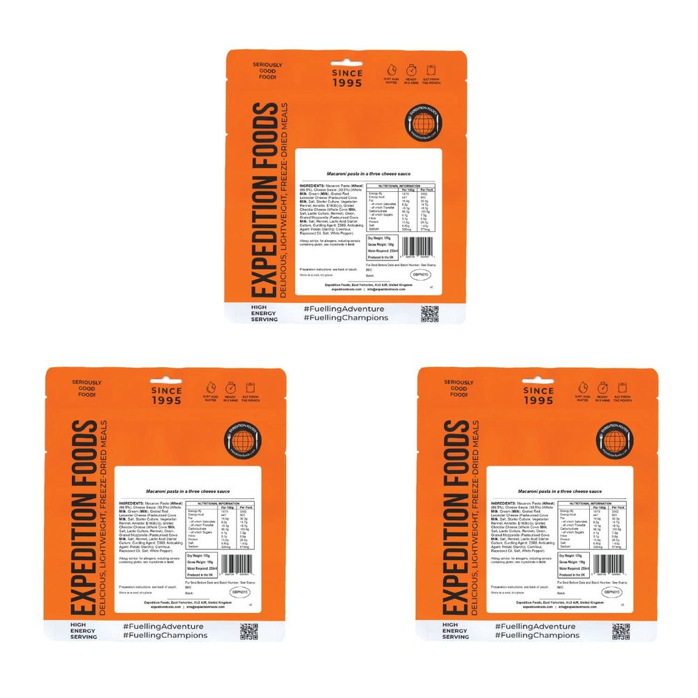 EXPEDITION FOODS expeditionfoods.com Vegetable Stir Fry (High Energy Serving / 800KCAL / 3-Meal Pack) | Freeze-Dried Camping & Hiking Food