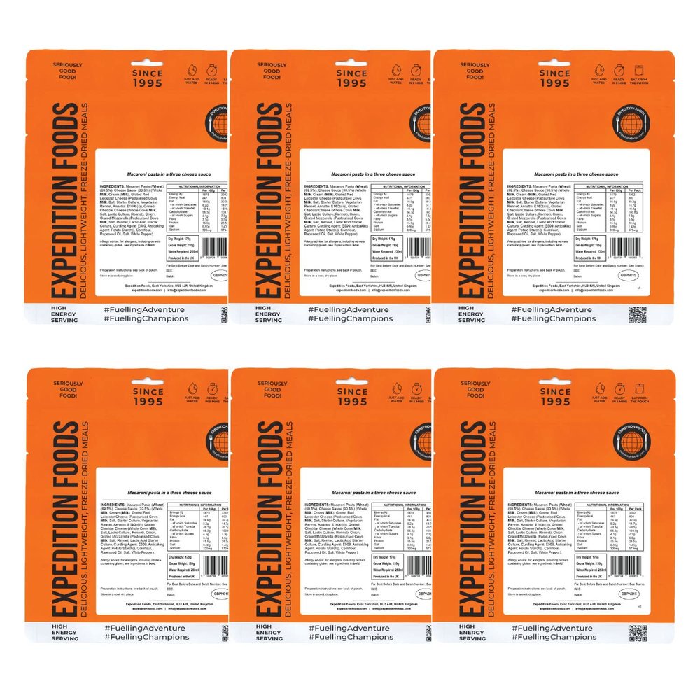 EXPEDITION FOODS expeditionfoods.com Vegetable Stir Fry (High Energy Serving / 800KCAL / 6-Meal Pack) | Freeze-Dried Camping & Hiking Food