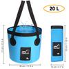 Foldable Blue Bucket, 20L Multifunctional Folding Bowl, Outdoor Collapsible Sink, Camping Travel Bucket view 3