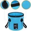 Foldable Blue Bucket, 20L Multifunctional Folding Bowl, Outdoor Collapsible Sink, Camping Travel Bucket view 4
