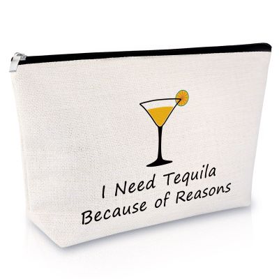 Tequila Makeup bag Tequila Gifts for Women Tequila Lover Gift Ideas Cosmetic Bag Drinking Lovers Gift Funny Birthday Gift for Best Friend Valentines Day Housewarming Gift Travel Cosmetic Pouch