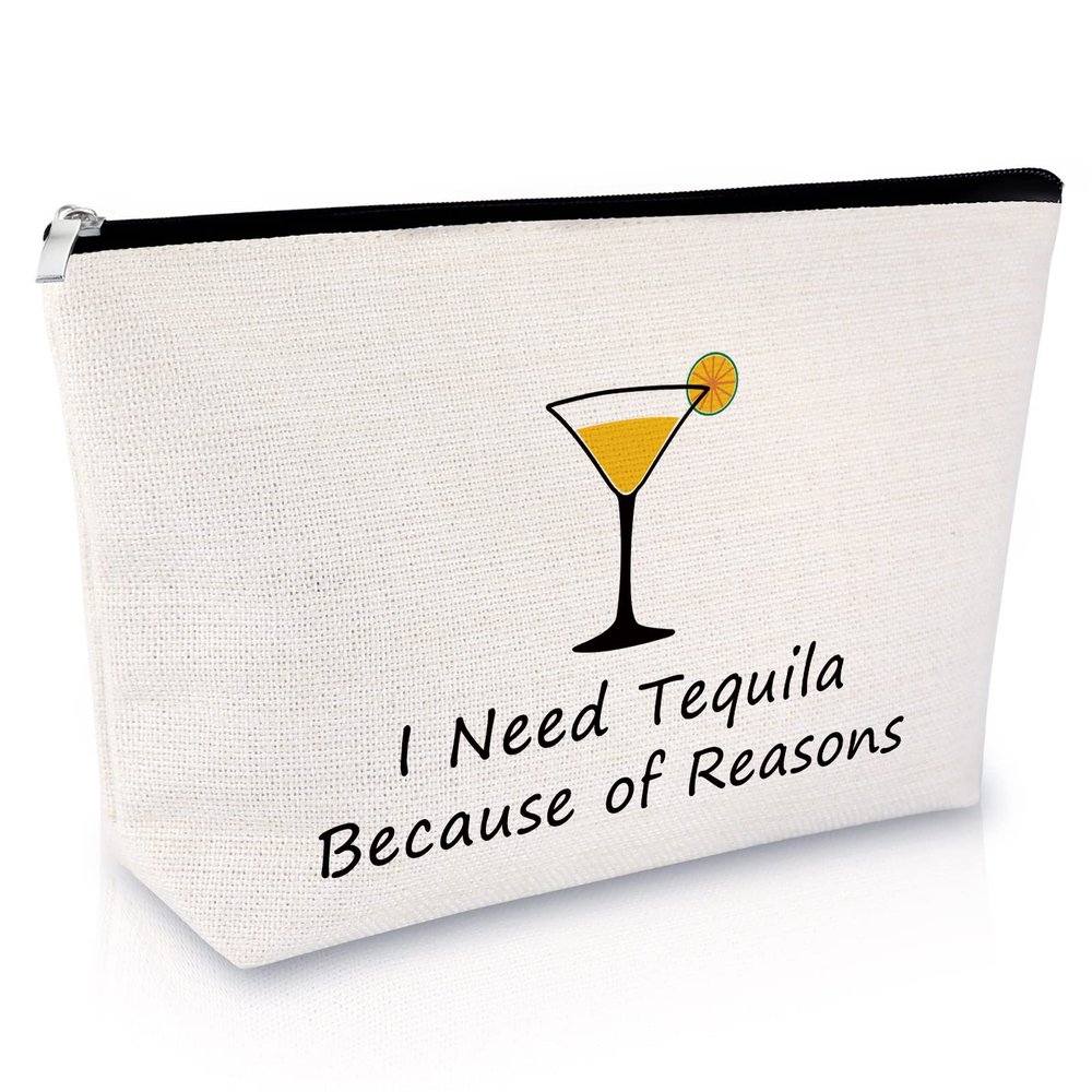 Tequila Makeup bag Tequila Gifts for Women Tequila Lover Gift Ideas Cosmetic Bag Drinking Lovers Gift Funny Birthday Gift for Best Friend Valentines Day Housewarming Gift Travel Cosmetic Pouch