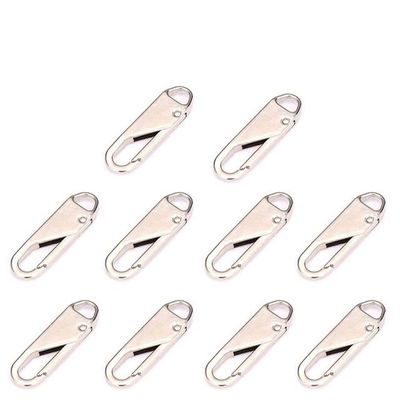 10PCS Replacement Zipper Slider Zipper Repair Kit Puller for Clothing Zip Fixer for Bag Backpack Zipper Pull Sewing Accessories-Spain,10PCS Silver