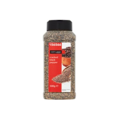 Chef's Larder Cracked Black Pepper 500g x 6
