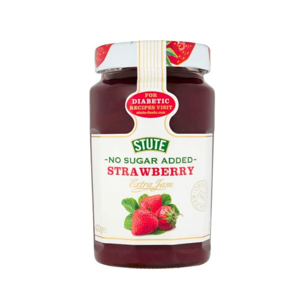 Stute No Sugar Added Strawberry Extra Jam 430gr x 6 case