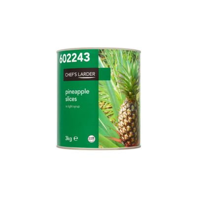 Chef's Larder Pineapple Slices in Light Syrup 3kg x 6