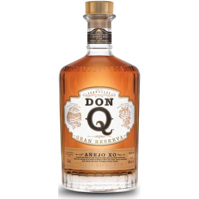 Don Q Gran Reserva Aejo XO Puerto Rican Rum 70cl, 40 percent ABV Blend of 912 Year Rums with Solera up to 50 Years - Elegant Sipping, Manhattan & Old Fashioned Gift Box