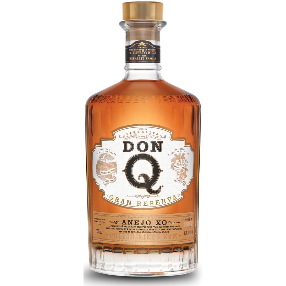 Don Q Gran Reserva Aejo XO Puerto Rican Rum 70cl, 40 percent ABV  Blend of 912 Year Rums with Solera up to 50 Years - Elegant Sipping, Manhattan & Old Fashioned  Gift Box