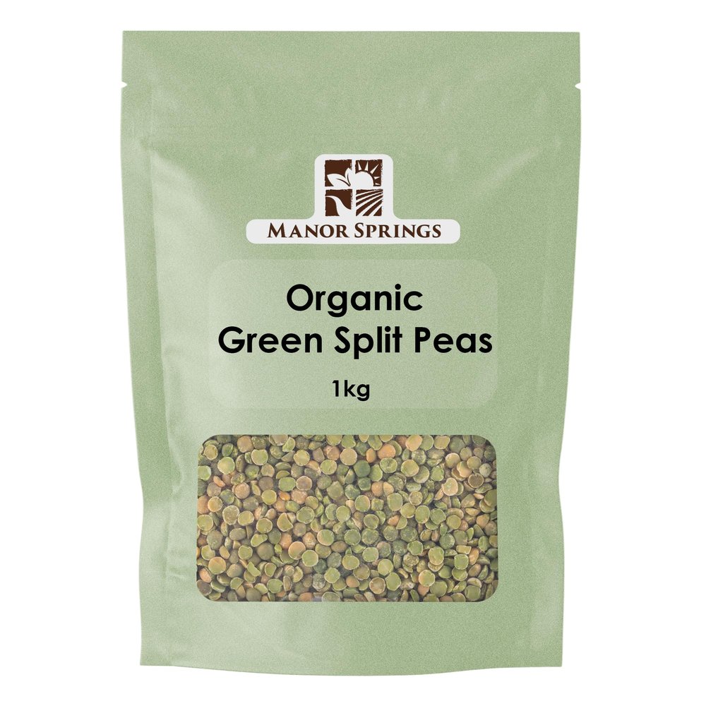 Organic Green Split Peas 1kg by Manor Springs Organic