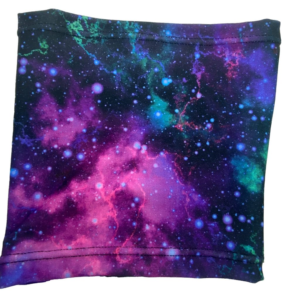 7.5" - 8" Long approx Short Picc Line Arm SLEEVE Cover for Chemo, Diabetes Freestyle Libre SEVERAL PATTERNS (Dark Galaxy)