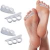 2 Pair Silicone Gel Toe SEPRATOR Straightener Hallux Valgus Corrector Bunions Toes Toe Spacer Stretcher Unisex Foot Care Pain Relief view 1