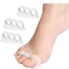 2 Pair Silicone Gel Toe SEPRATOR Straightener Hallux Valgus Corrector Bunions Toes Toe Spacer Stretcher Unisex Foot Care Pain Relief view 3