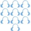 10 Pcs C-Shape Dental Cheek Retractor Dental Mouth Opener Lip Retractor for Teeth Whitening Oral Guard -Blue Size M view 1
