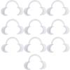 10 Pcs C-Shape Dental Cheek Retractor Dental Mouth Opener Lip Retractor for Teeth Whitening Oral Guard -Clear Size M view 1