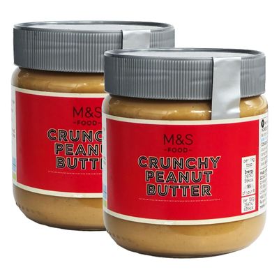 Marks and Spencers M & S Peanut Butter Crunchy 340g | Pack of 2