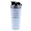 Getagift 500ml Aluminium Shaker Bottle for Supplement Shakes - Easy Clean, Durable Cup Mothers Day To My Mum I Just Want To Say You Thank You Birthday, thanksgiving day. (White) view 1