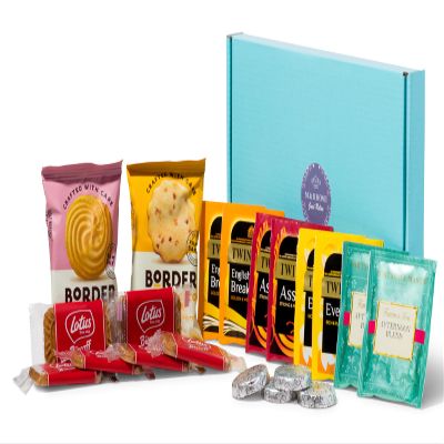 Afternoon Tea and Biscuit Hamper Gift  English Tea, Luxury Biscuits & Chocolates  Mothers Day Gifts, Gift Basket for Couples, Get Well Soon, Thank You, Birthdays  Gift for Men & Women