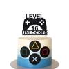 Level 16 Unlocked Cake Topper 16th Birthday Cake Topper Video Game Controller Theme Cake Decorations Party Supplies view 1