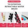 wzfdm Outdoor Window Cleaner Brush Solar Panel Cleaning Tool Washing Tool Tall Window Glass Cleaning Poles Telescopic Water Fed Brush Window Washer Wand, Aluminum Outdoor Cleaning Brush,20FT/6M view 3
