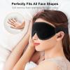 Gritin 100% Blackout Sleep Masks for Women & Men - Zero Pressure Sleeping Mask- Ergonomic Design 3D Cutout Eye Movement Friendly, Ultra Soft & Comfortable for Nap/Travel Essentials view 4