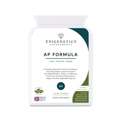AP Formula 400mg | 1-Capsule Complete Intestinal Detox | Organic Herbs: Cayenne, Garlic, Horseradish, Thyme & Wormwood | 60 Vegan Capsules UK Made