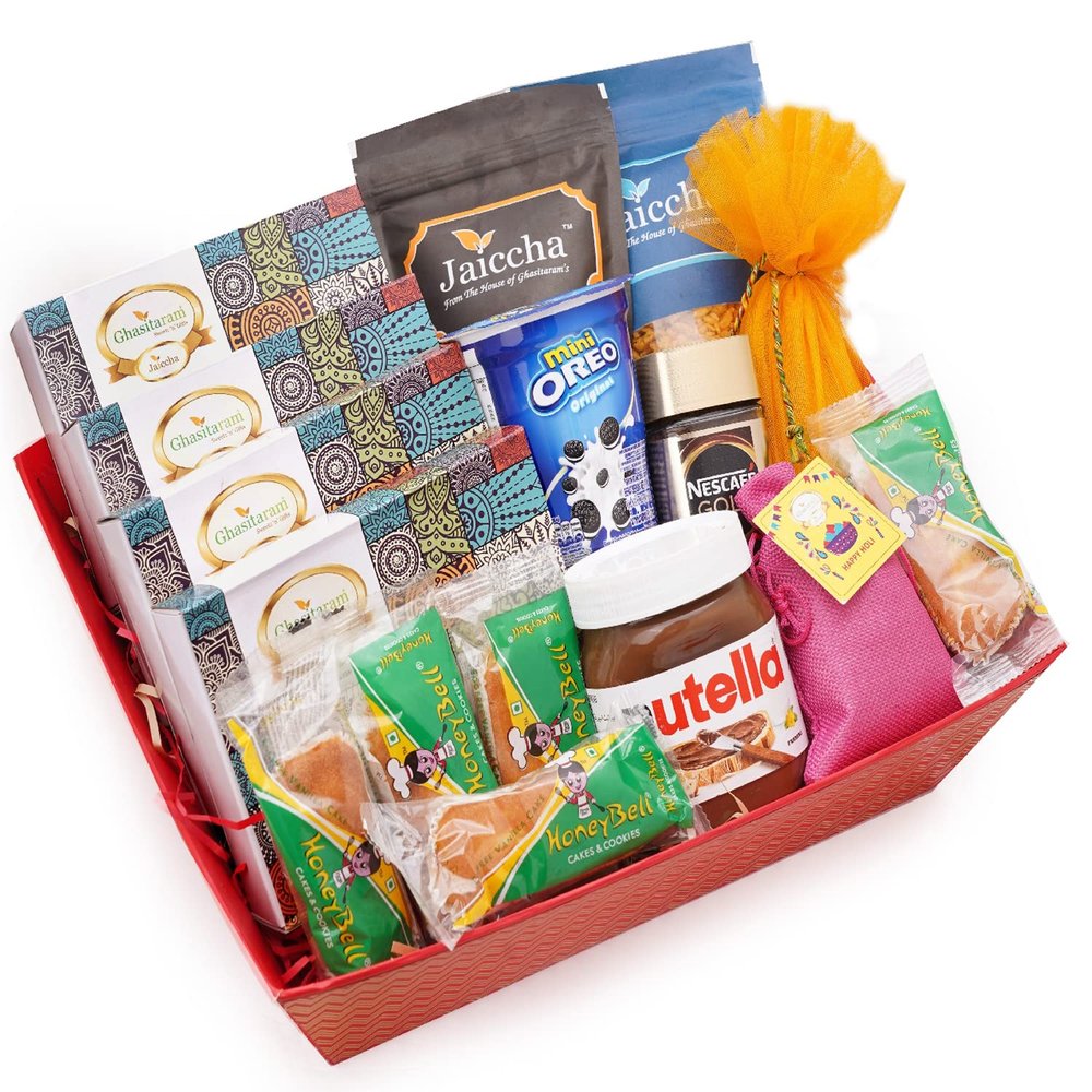 Pink Hamper Basket of 16 Goodies