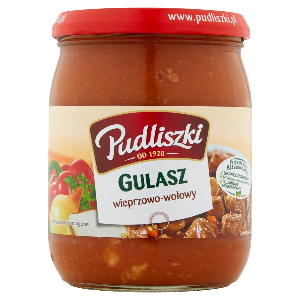 Pudliszki Heinz Gulasz Pork & Beef Goulash 500g (Pack of 4)  Ready Meal  Quick & Easy to Cook  Multipack