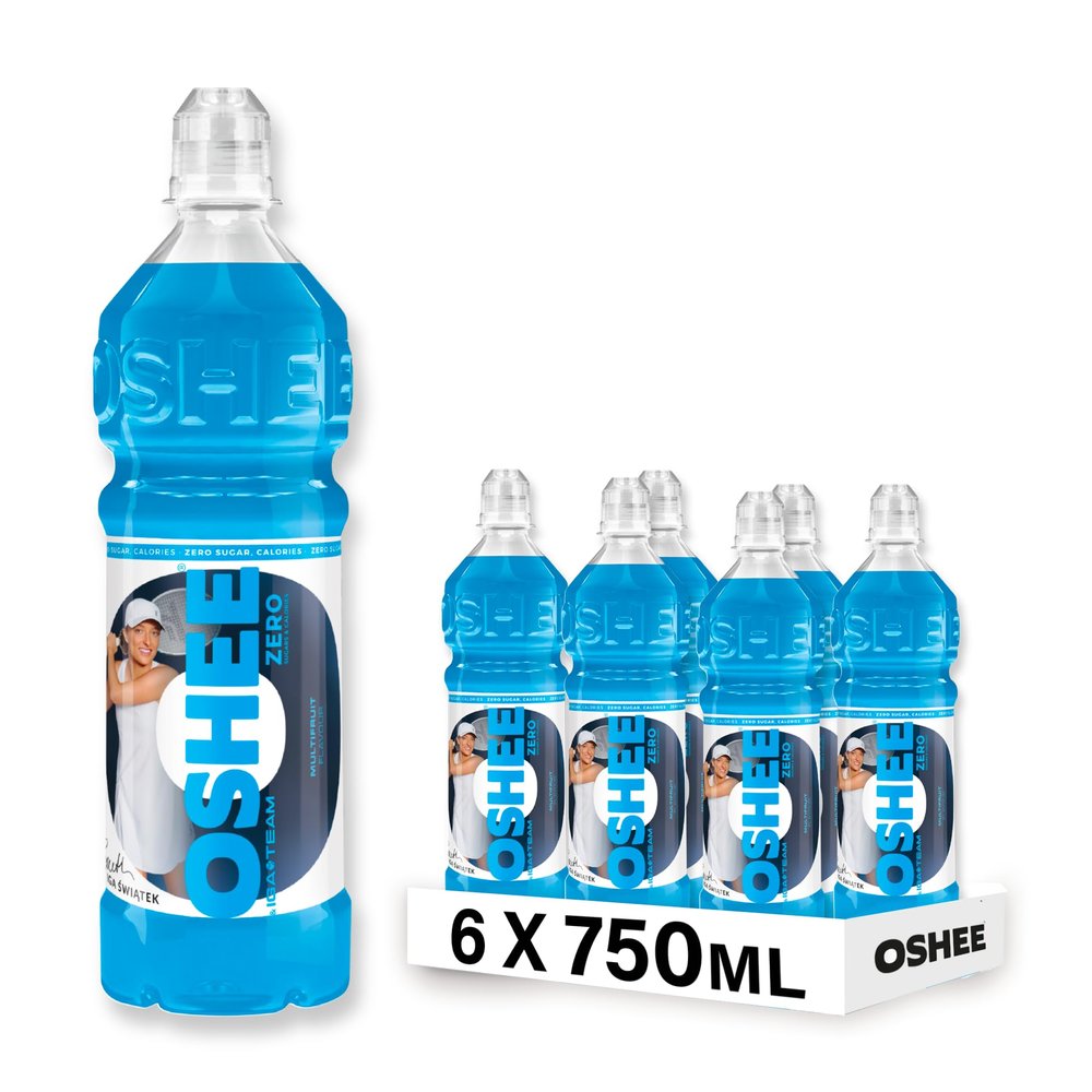 Oshee Isotonic Drink Multifruit Flavour, 750ml (Pack of 6), Electrolyte & Hydration Drink for Sports & Recovery, Replenishes Minerals & Supports Performance