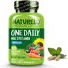 Mens 50+ Multivitamin Easy One a Day | 120 Vegan Capsules (4 Month Supply) | 29 Essential Vitamins, Minerals & Fruit & Veg Extracts, for Mens Health and Vitality | NATURELO view 1